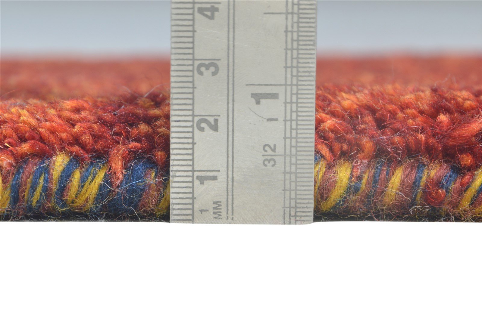 Wool Red Rug 1' X 2' Tribal Hand Knotted Gabbeh Southwestern Small Carpet 7864507302037