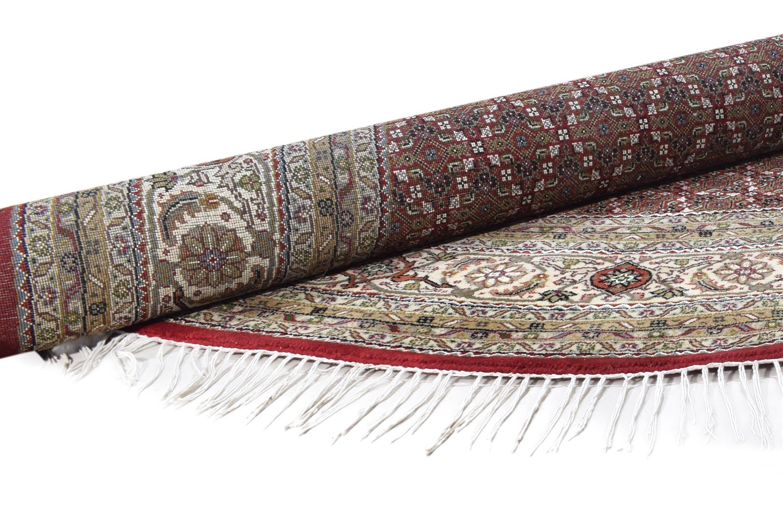 Wool Red Rug 10' X 10' Persian Hand Knotted Tabriz Medallion Extra Large Round 7864640143509
