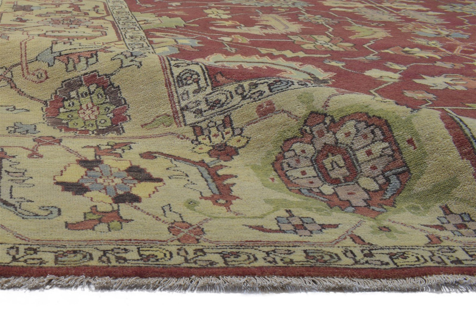 Wool Red Rug 10' X 13' Persian Hand Knotted Mughal Oriental Extra Large Carpet 7864222089365