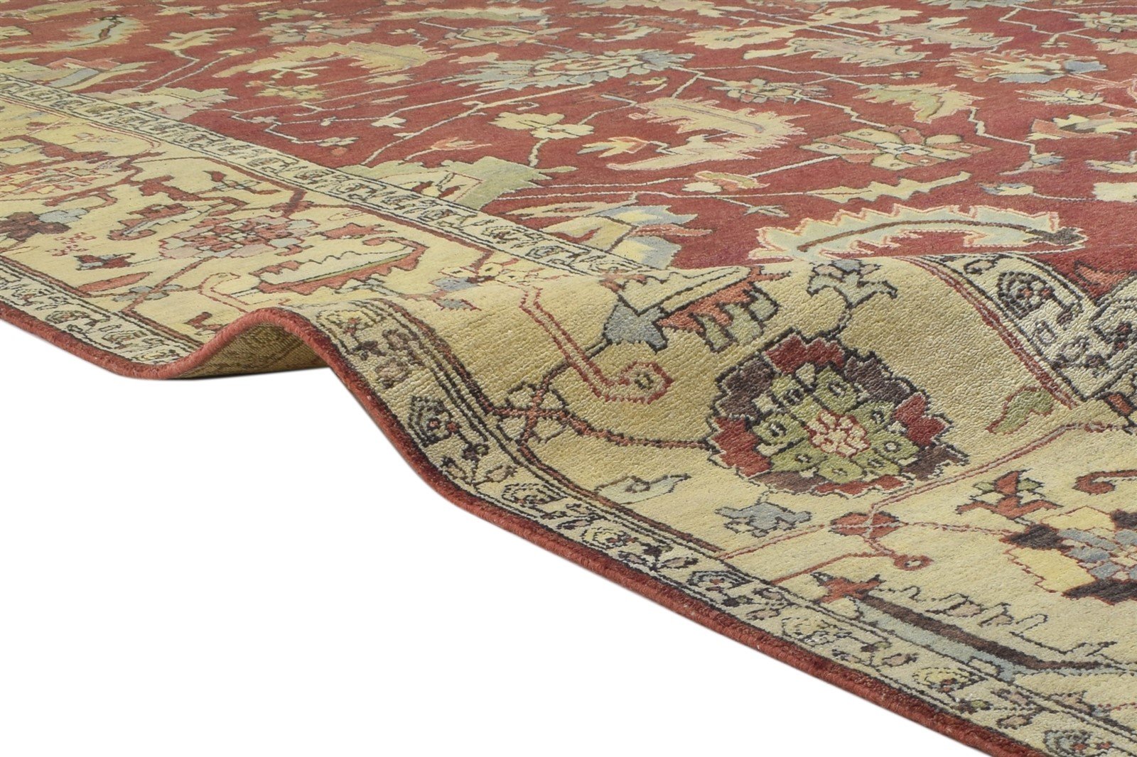 Wool Red Rug 10' X 13' Persian Hand Knotted Mughal Oriental Extra Large Carpet 7864222089365