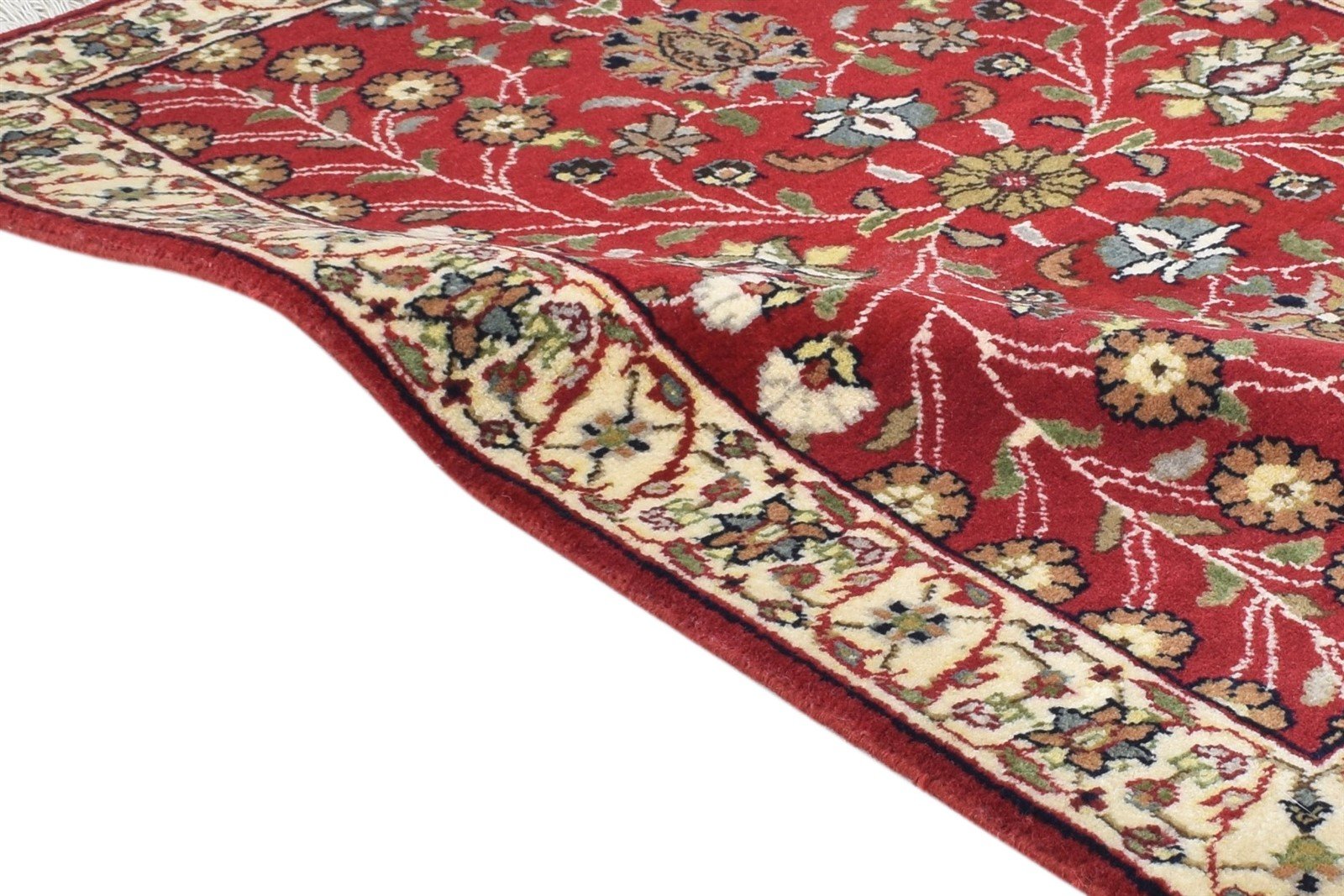 Wool Red Rug 2' X 3' Persian Hand Knotted Agra Oriental Small Carpet 7864170709141