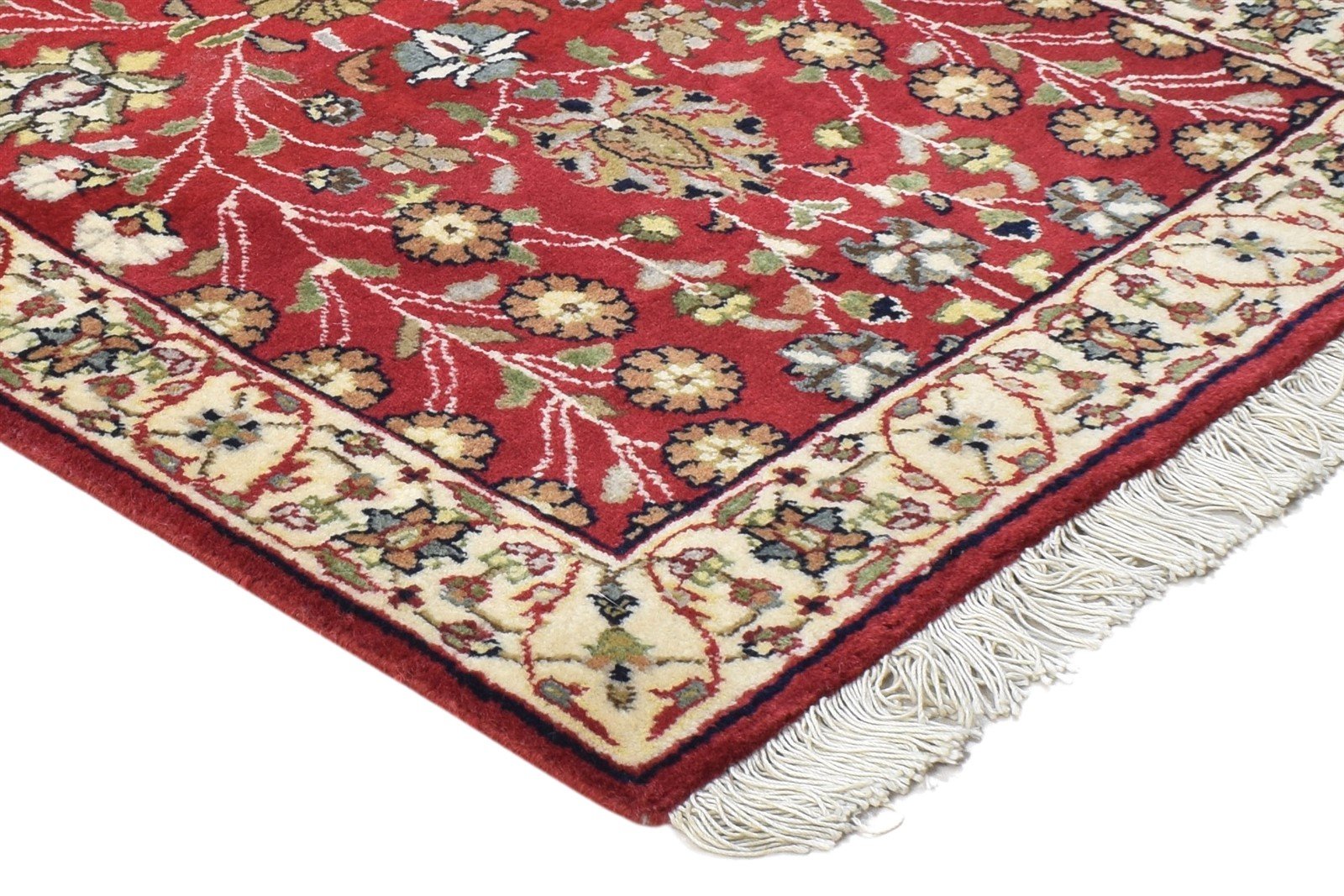 Wool Red Rug 2' X 3' Persian Hand Knotted Agra Oriental Small Carpet 7864170709141