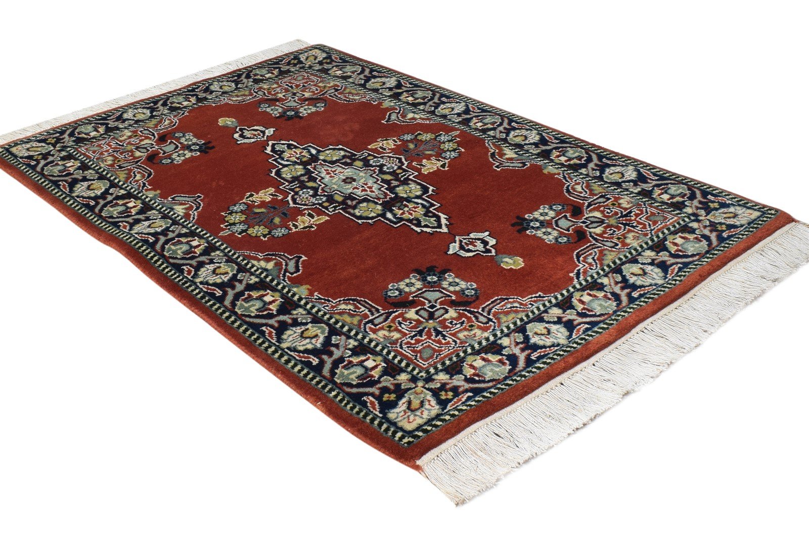 Luella Wool Red Rug 2' X 3' Persian Hand Knotted Heriz-Indian Oriental 7864644862101