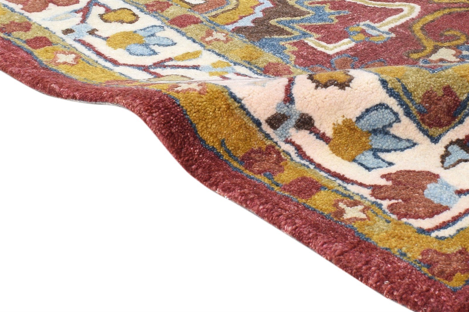 Wool Red Rug 2' X 3' Persian Hand Tufted Oushak Oriental Small Carpet 7865179701397