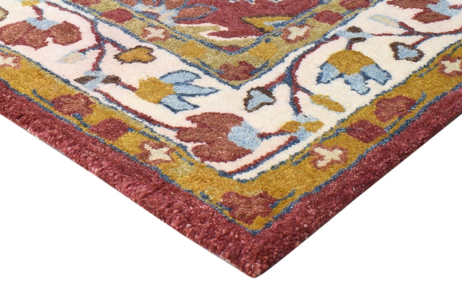 Wool Red Rug 2' X 3' Persian Hand Tufted Oushak Oriental Small Carpet 7865179701397