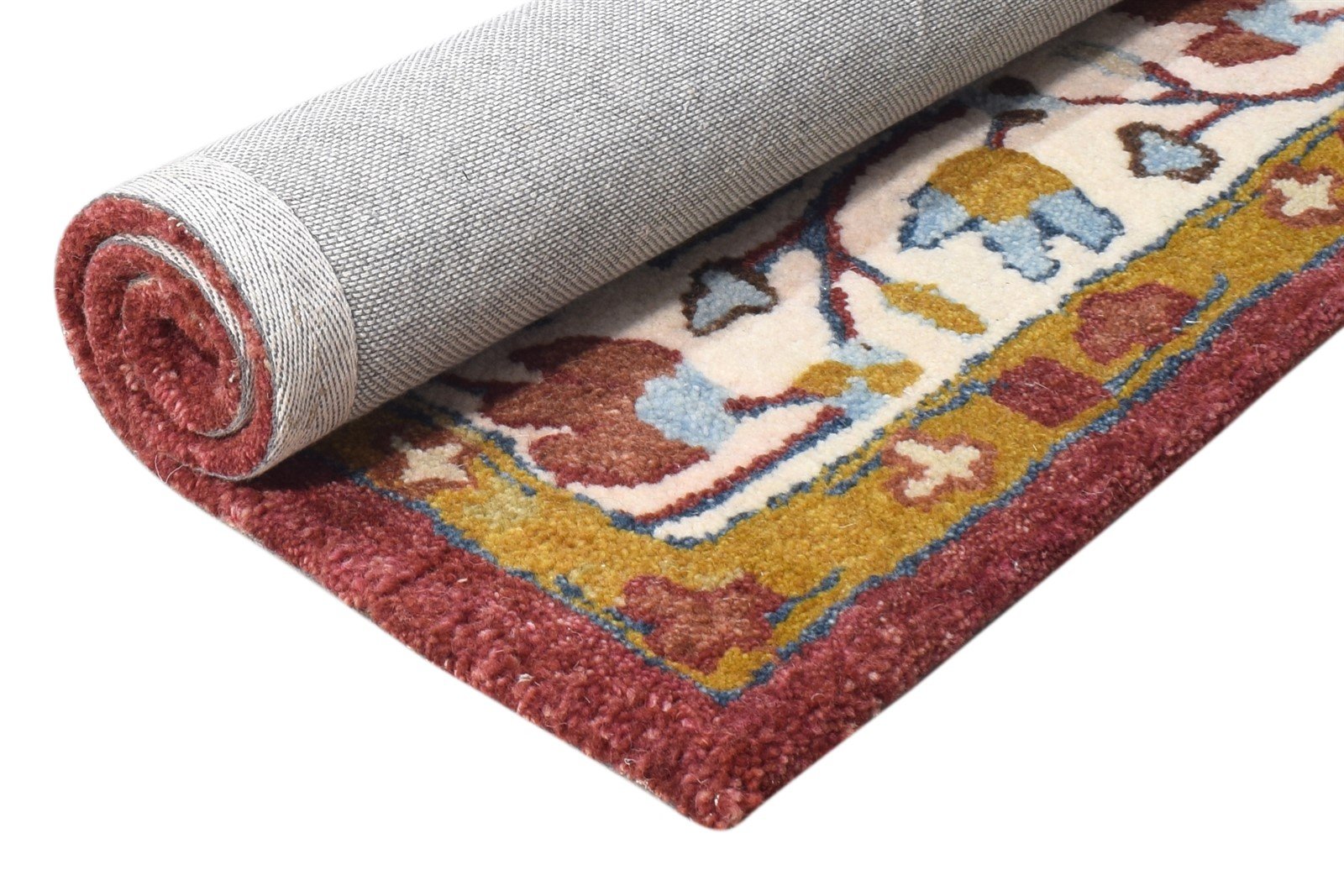 Wool Red Rug 2' X 3' Persian Hand Tufted Oushak Oriental Small Carpet 7865179701397
