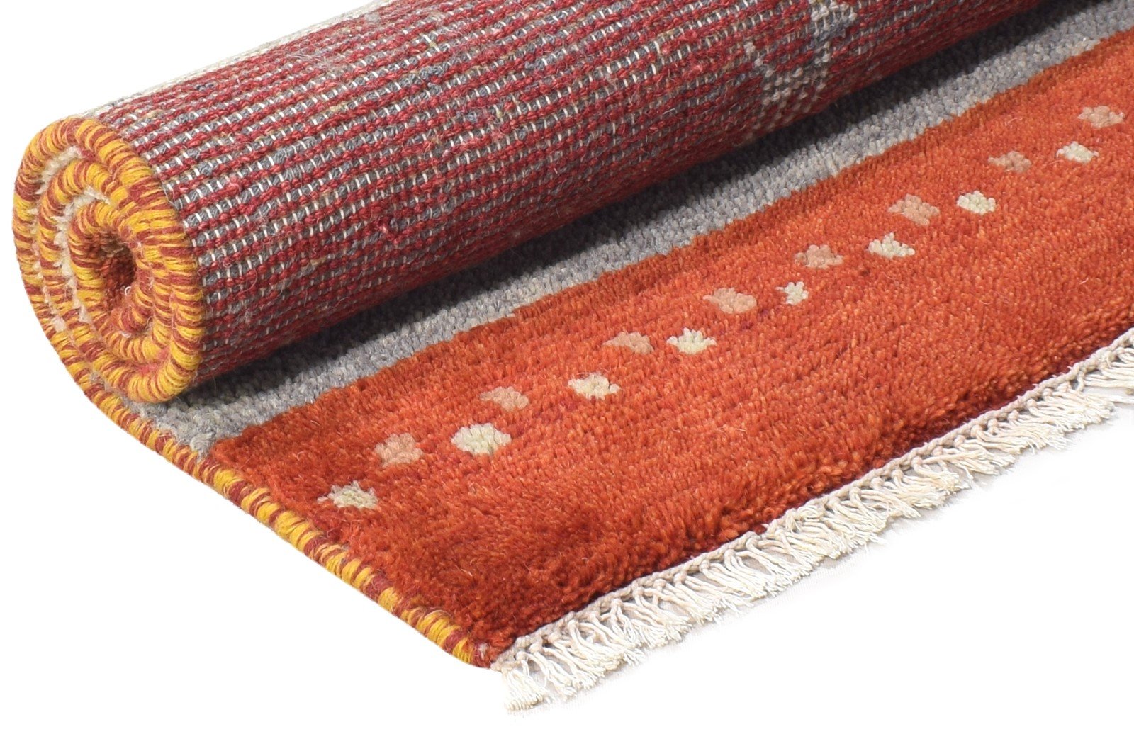 Wool Red Rug 2' X 3' Tribal Hand Knotted Gabbeh Southwestern Small Carpet 7864510709909