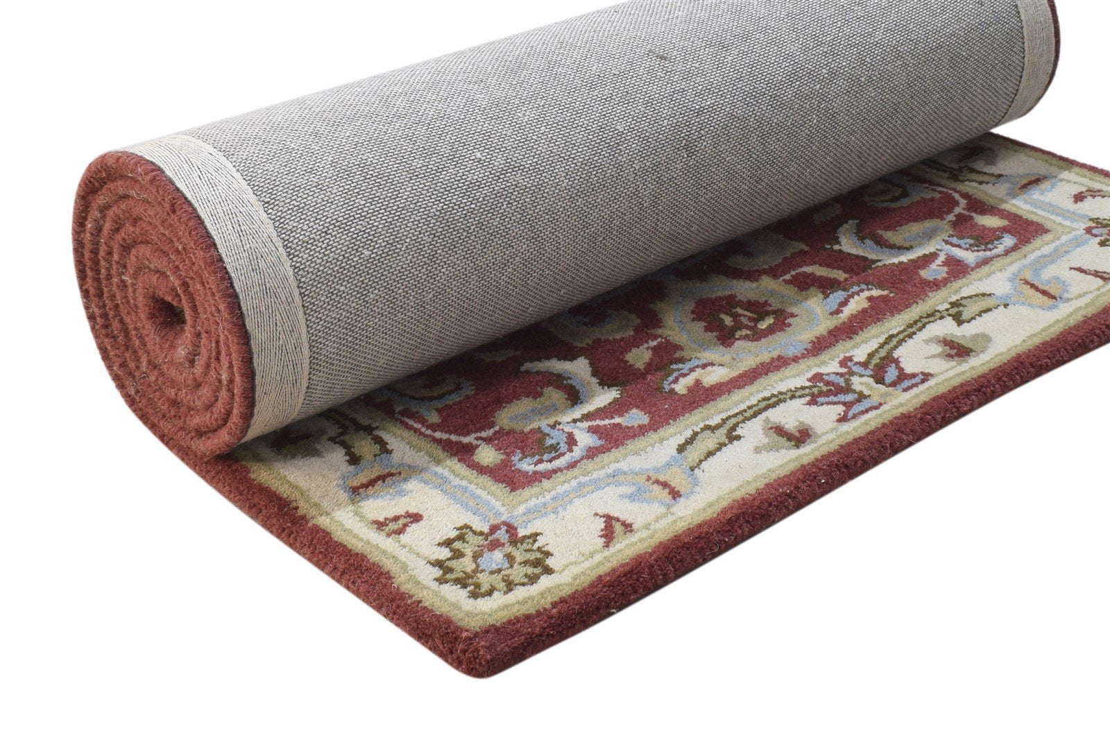 Wool Red Rug 2' X 8' Persian Hand Tufted Kashan Oriental Small Runner 7864852742293