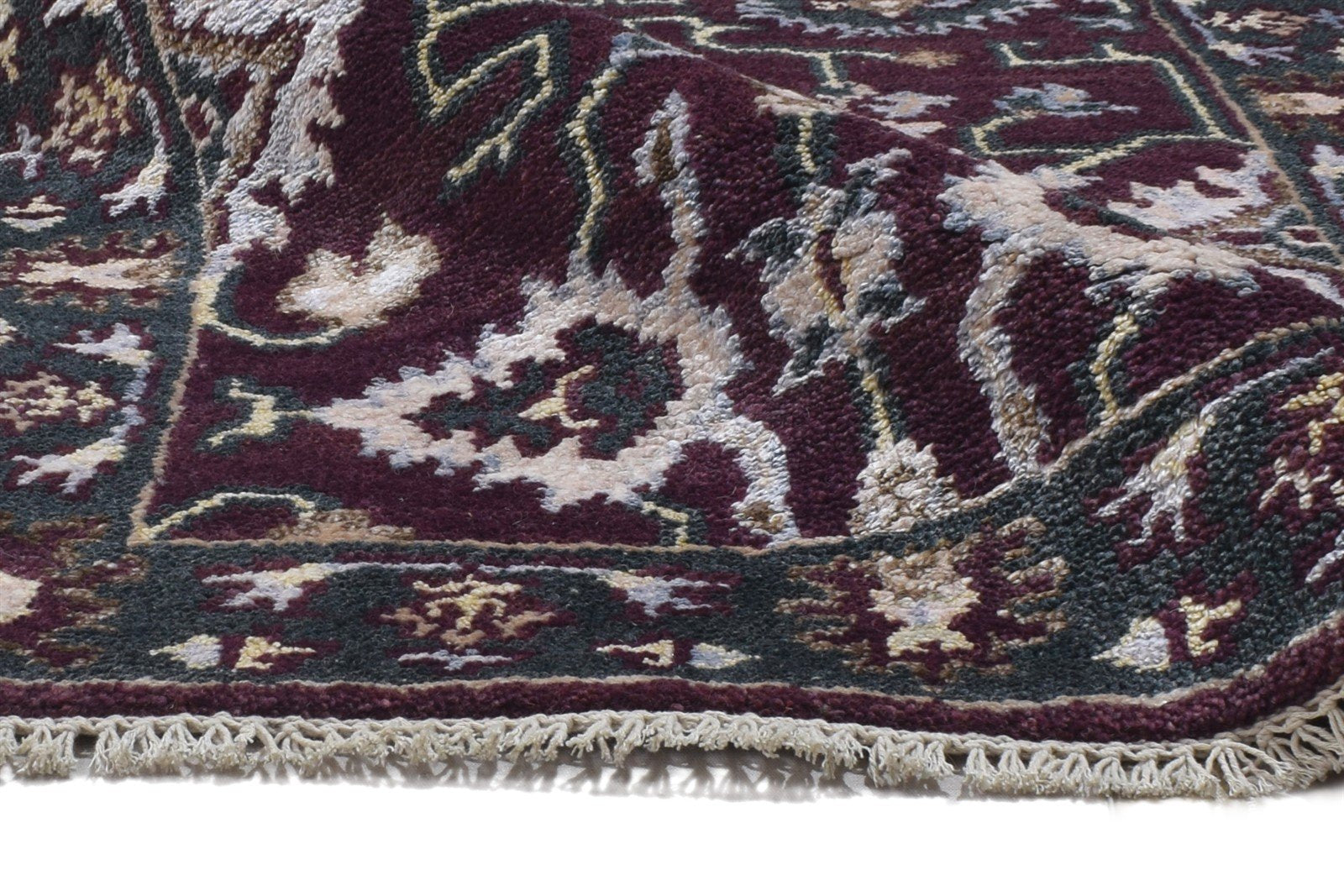 Wool Red Rug 3' X 8' Persian Hand Knotted Oushak Oriental Small Runner 7864834654357