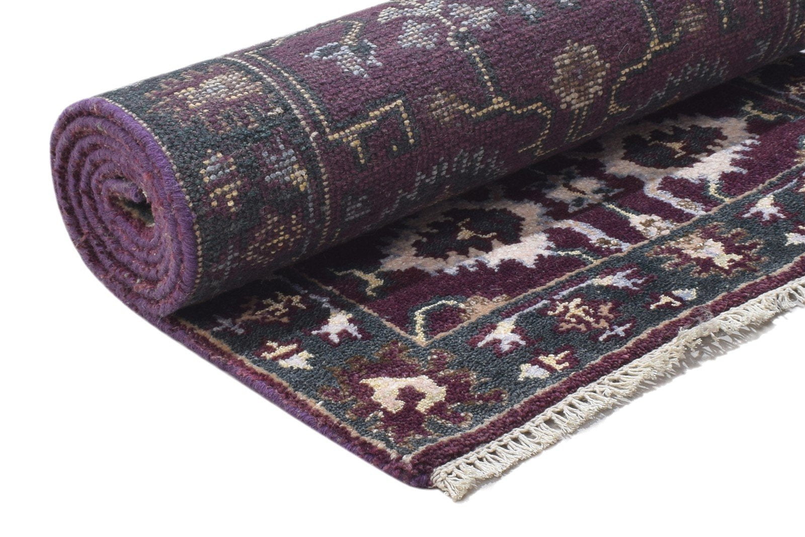 Wool Red Rug 3' X 8' Persian Hand Knotted Oushak Oriental Small Runner 7864834654357