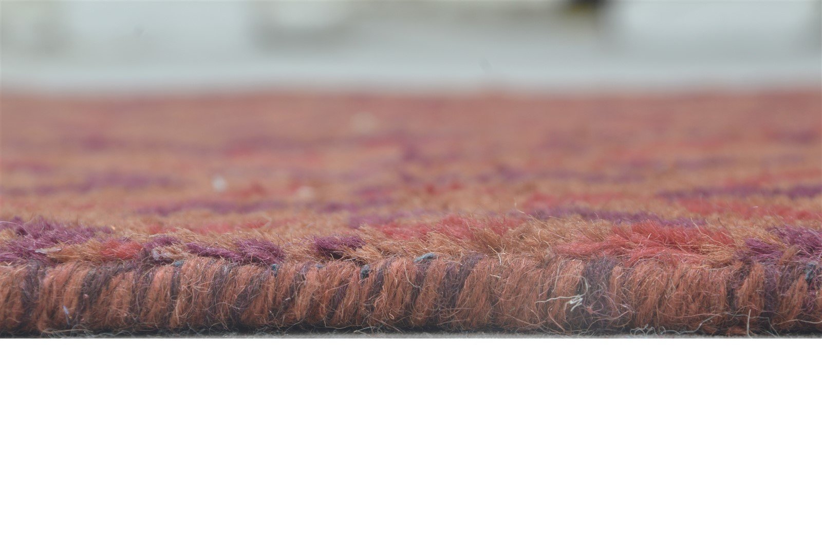 Cornelle Wool Red Rug 3' X 9' Modern Hand Knotted Bohemian Abstract Runner 7864315216021