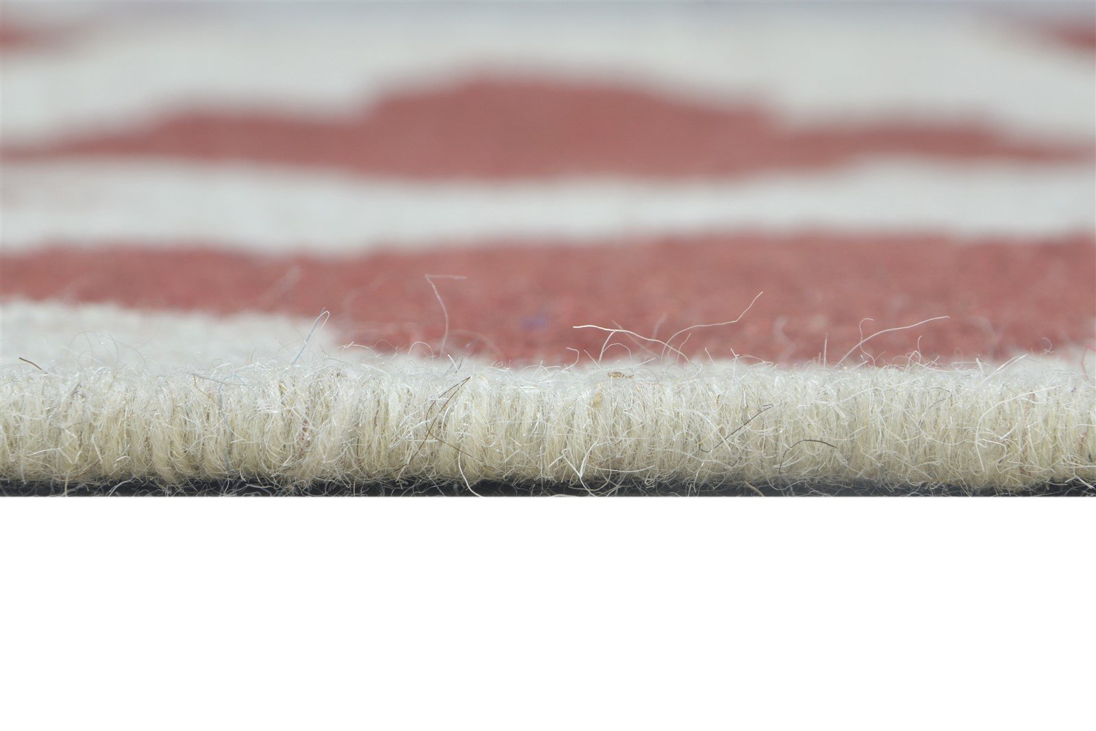 Wool Red Rug 4' X 6' Modern Dhurrie Moroccan Trellis Room Size Carpet 7864390287509