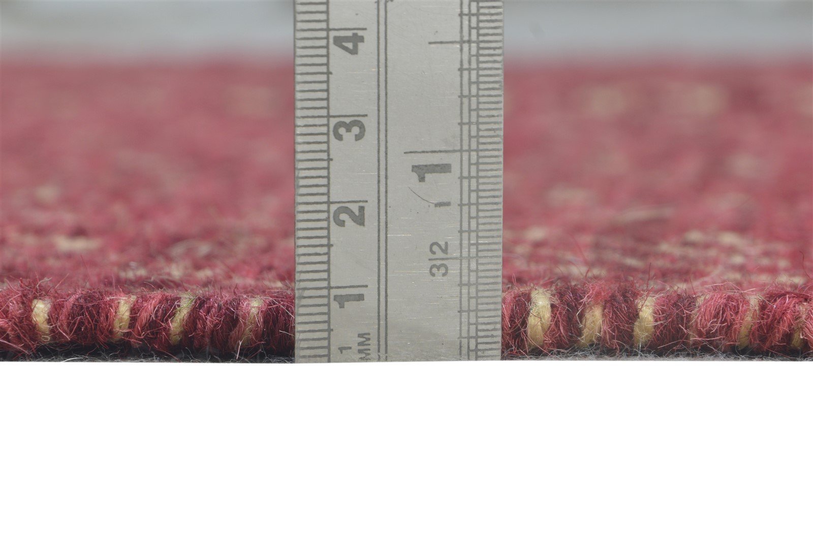 Wool Red Rug 4' X 6' Modern Dhurrie Scandinavian Diamond Room Size Carpet 7864672583829