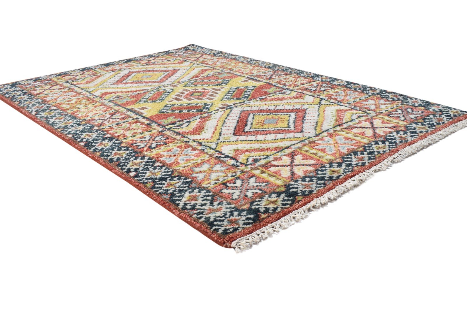 Wool Red Rug 4' X 6' Persian Hand Knotted Kazak Oriental Room Size Carpet 7864326619285