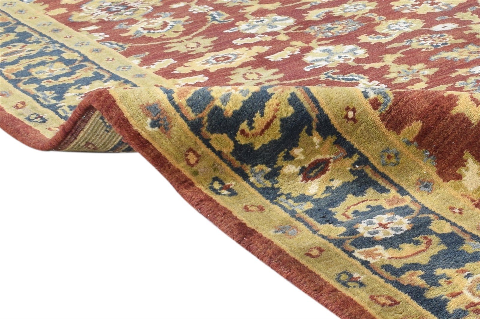 Wool Red Rug 4' X 6' Persien Hand Knotted Oushak Oriental Room Size Carpet 7865108693141