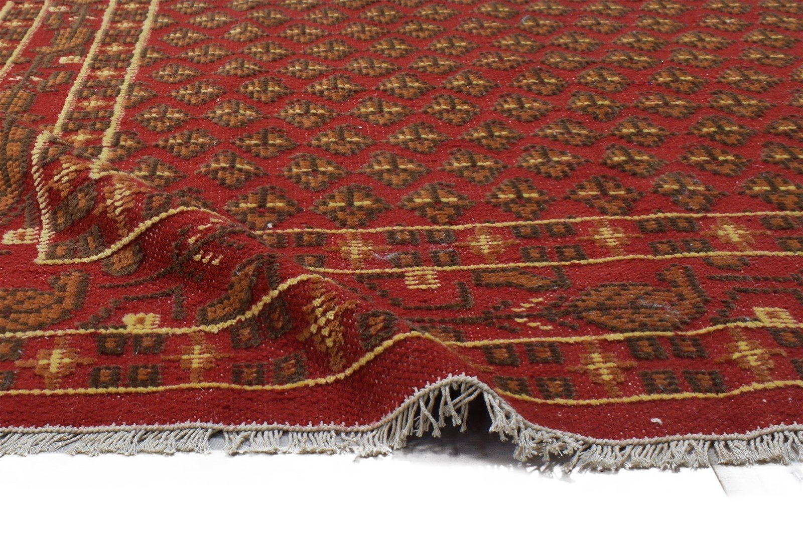 Wool Red Rug 5' X 4' Persian Hand Knotted Kashan Oriental Room Size Carpet 7864107761813