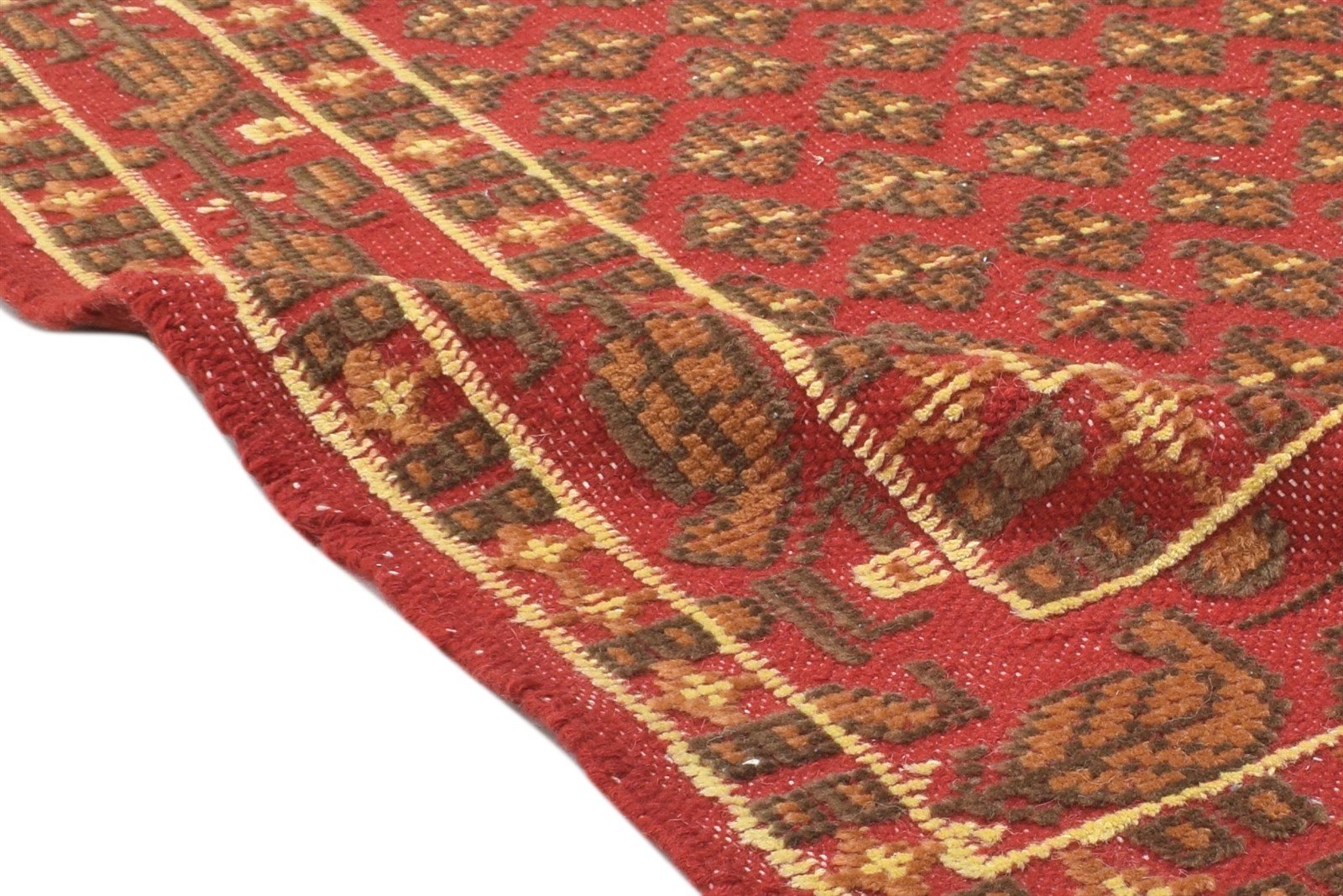 Wool Red Rug 5' X 4' Persian Hand Knotted Kashan Oriental Room Size Carpet 7864107761813