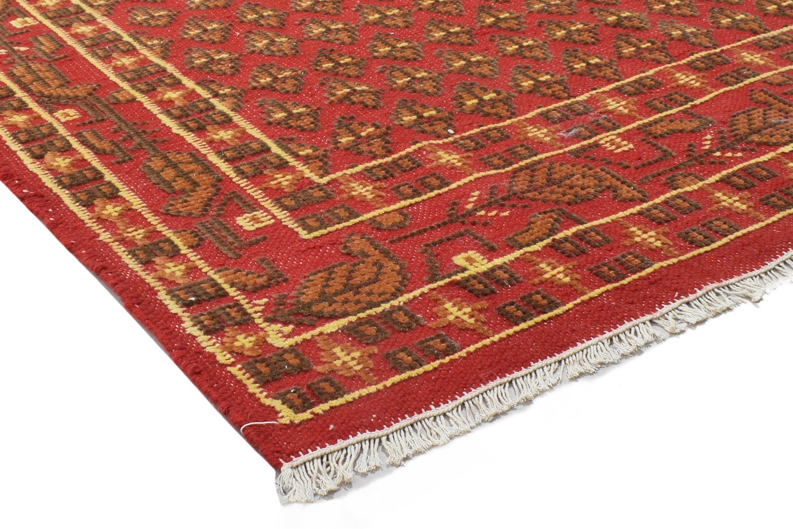 Wool Red Rug 5' X 4' Persian Hand Knotted Kashan Oriental Room Size Carpet 7864107761813
