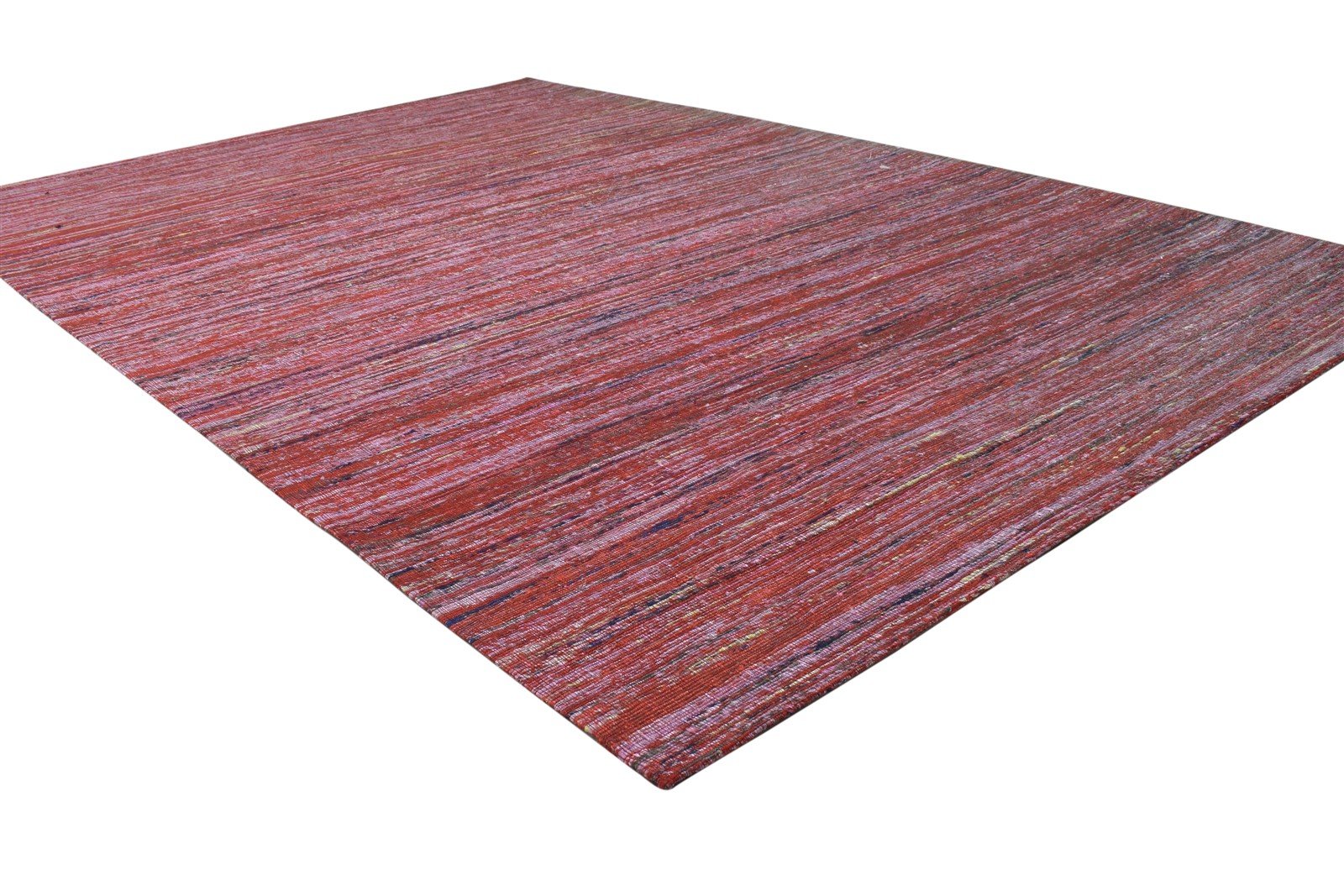 Sue Wool Red Rug 5' X 8' Modern Hand Tufted Bohemian Striped 7864660033685