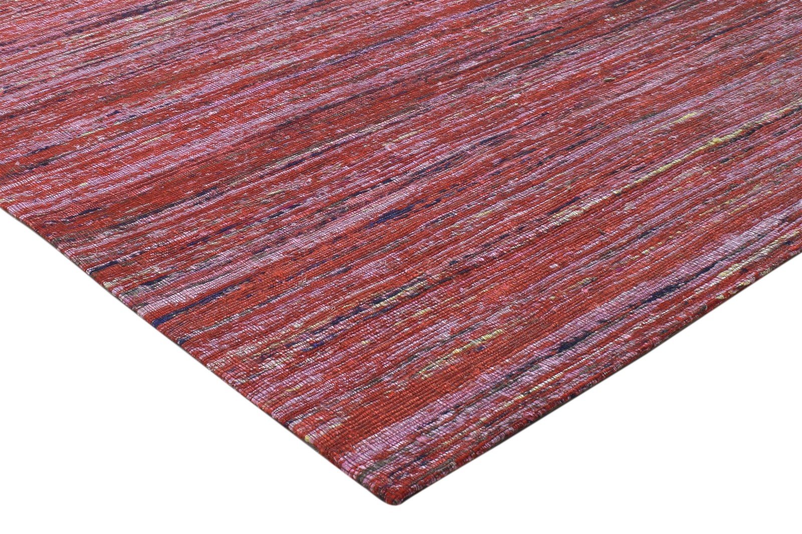 Sue Wool Red Rug 5' X 8' Modern Hand Tufted Bohemian Striped 7864660033685
