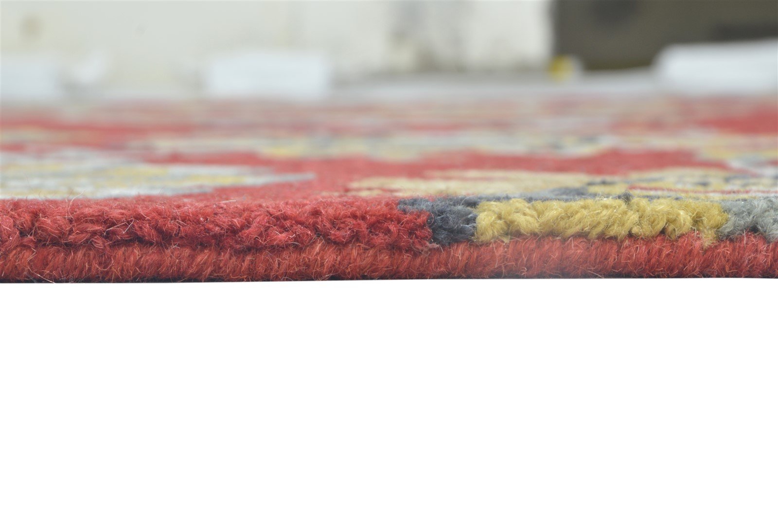 Wool Red Rug 5' X 8' Modern Hand Tufted French Floral Room Size Carpet 7864094687381