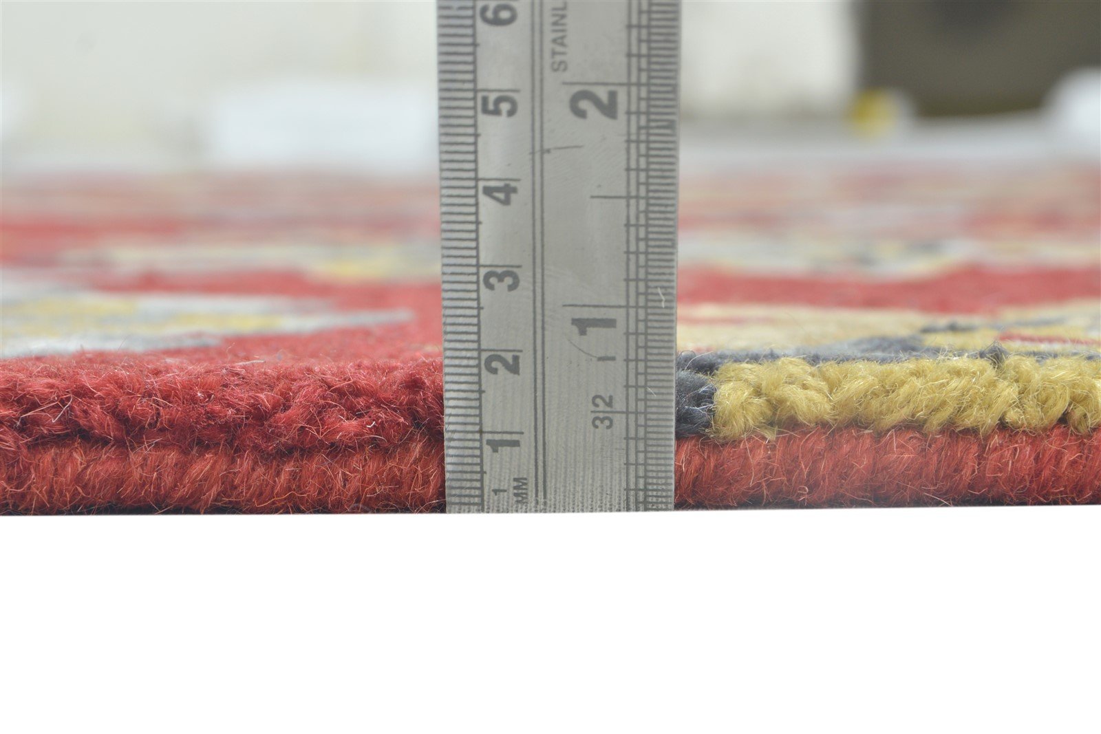 Wool Red Rug 5' X 8' Modern Hand Tufted French Floral Room Size Carpet 7864094687381