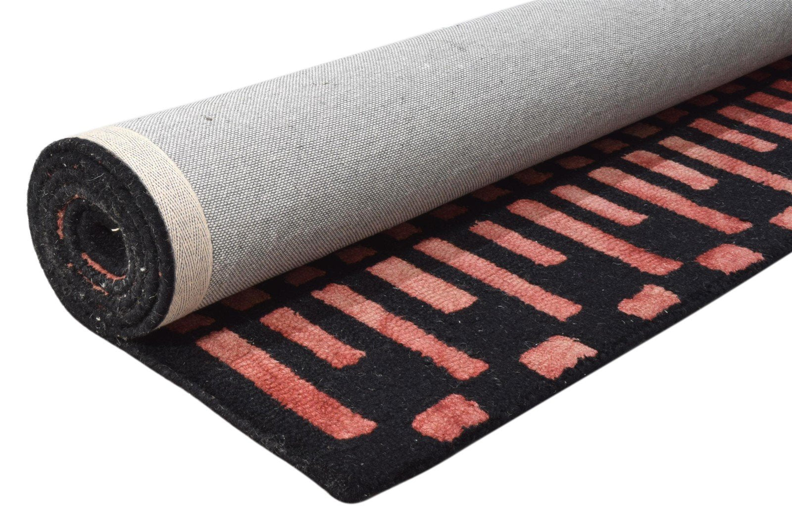 Wool Red Rug 5' X 8' Modern Hand Tufted Scandinavian Geometric Room Size Carpet 7860686586005