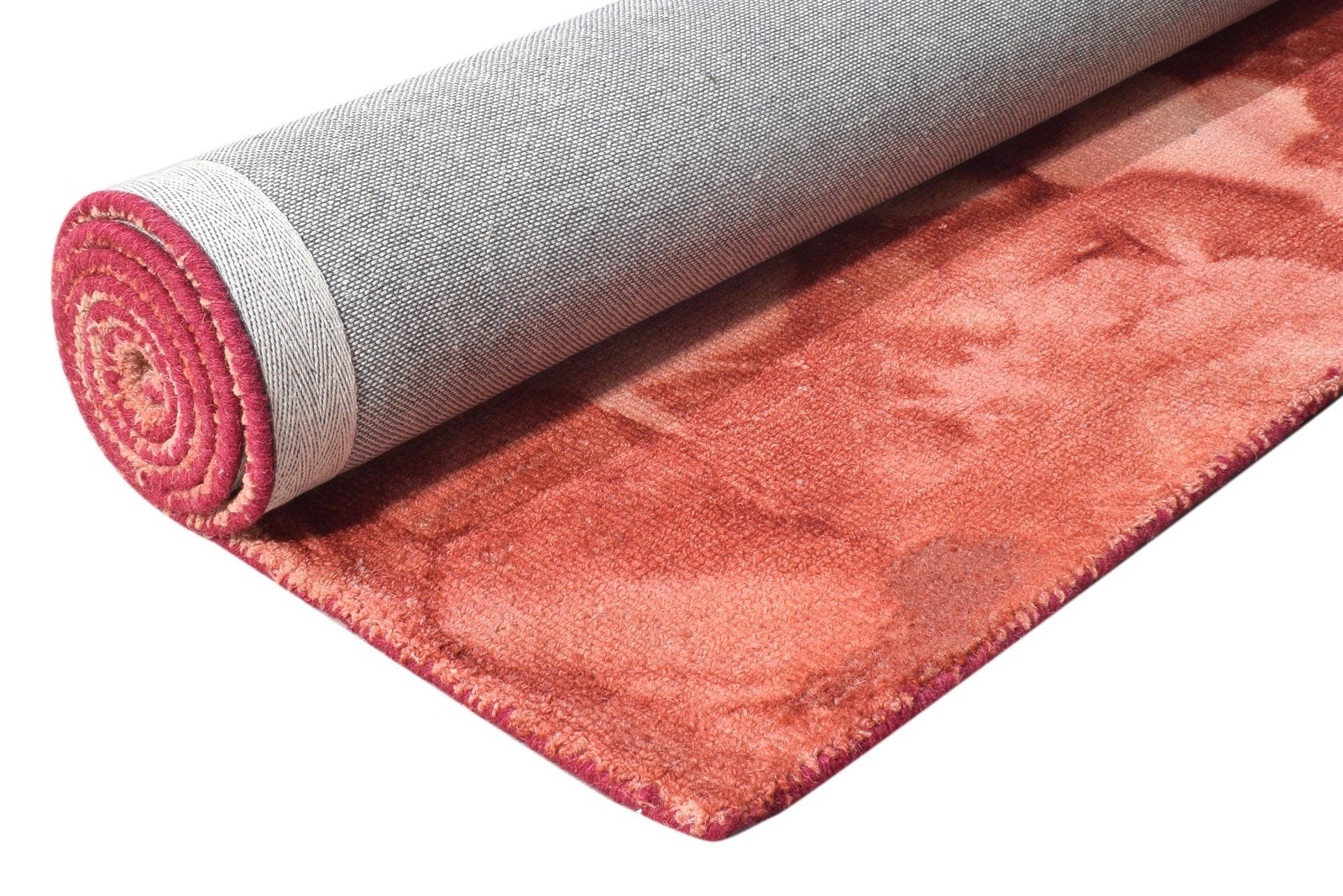 Wool Red Rug 5' X 8' Modern Hand Tufted Shibori Tie Dye Room Size Carpet 7865172295829