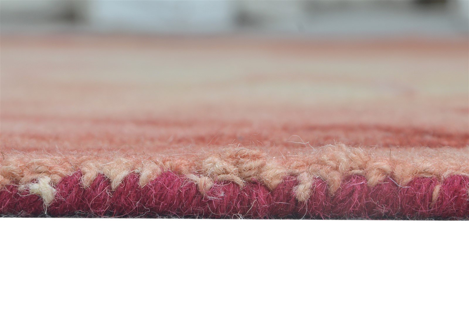 Wool Red Rug 5' X 8' Modern Hand Tufted Shibori Tie Dye Room Size Carpet 7865172983957