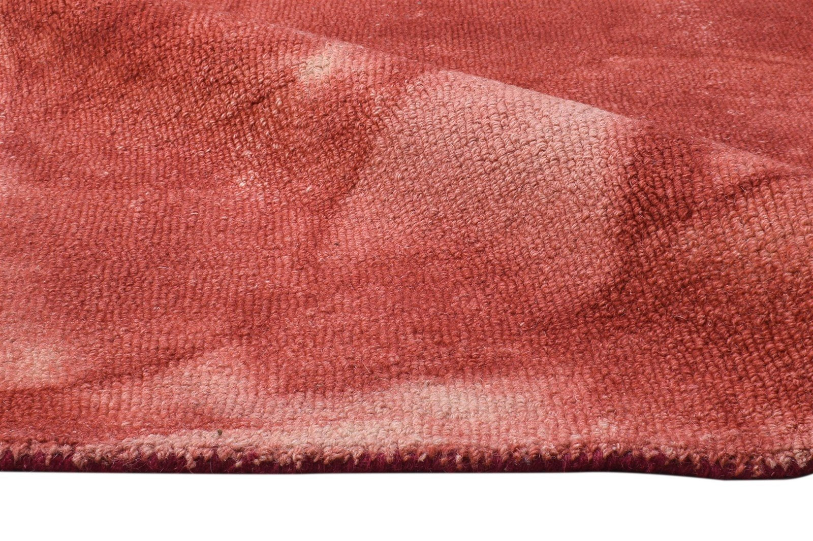 Wool Red Rug 5' X 8' Modern Hand Tufted Shibori Tie Dye Room Size Carpet 7865175343253