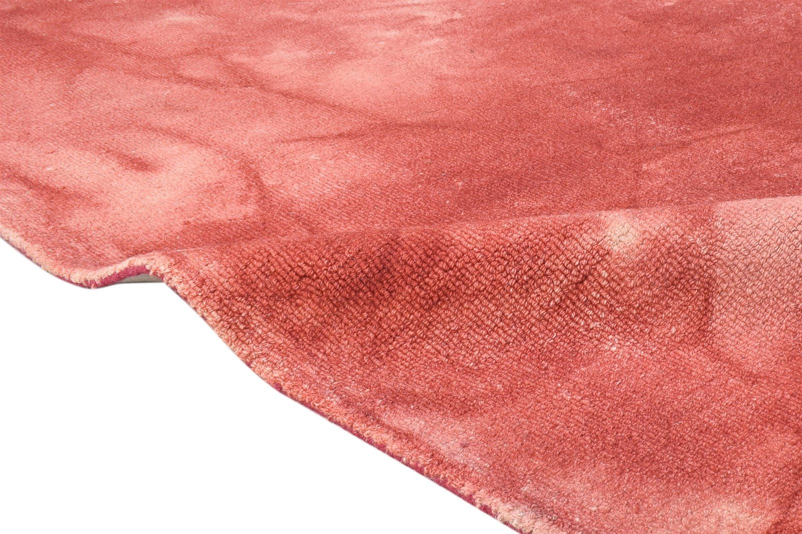 Wool Red Rug 5' X 8' Modern Hand Tufted Shibori Tie Dye Room Size Carpet 7865175343253