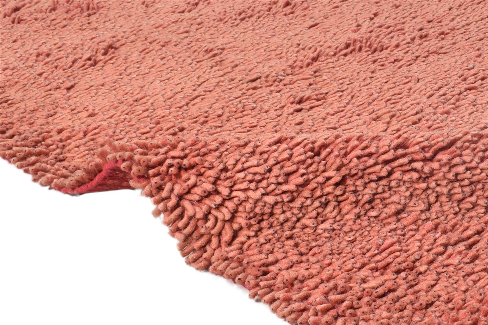 Wool Red Rug 5' X 8' Shag Hand Knotted Scandinavian Solid Room Size Carpet 7865243402389
