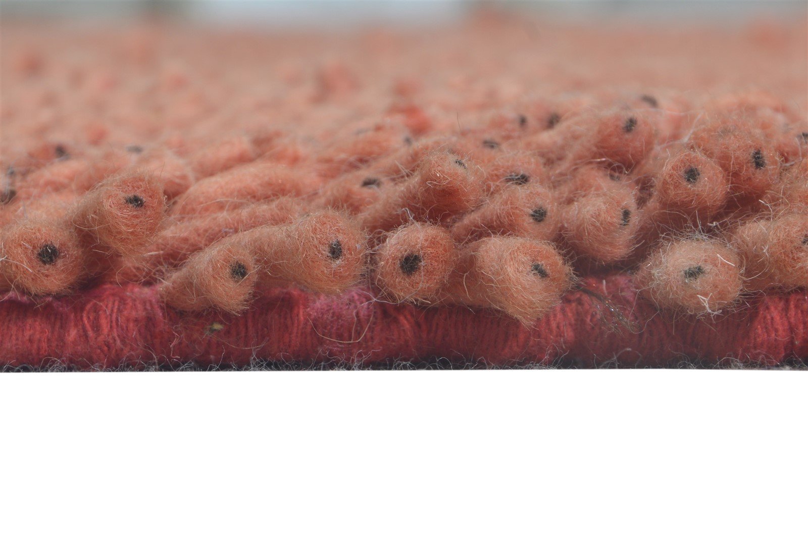 Wool Red Rug 5' X 8' Shag Hand Knotted Scandinavian Solid Room Size Carpet 7865243402389