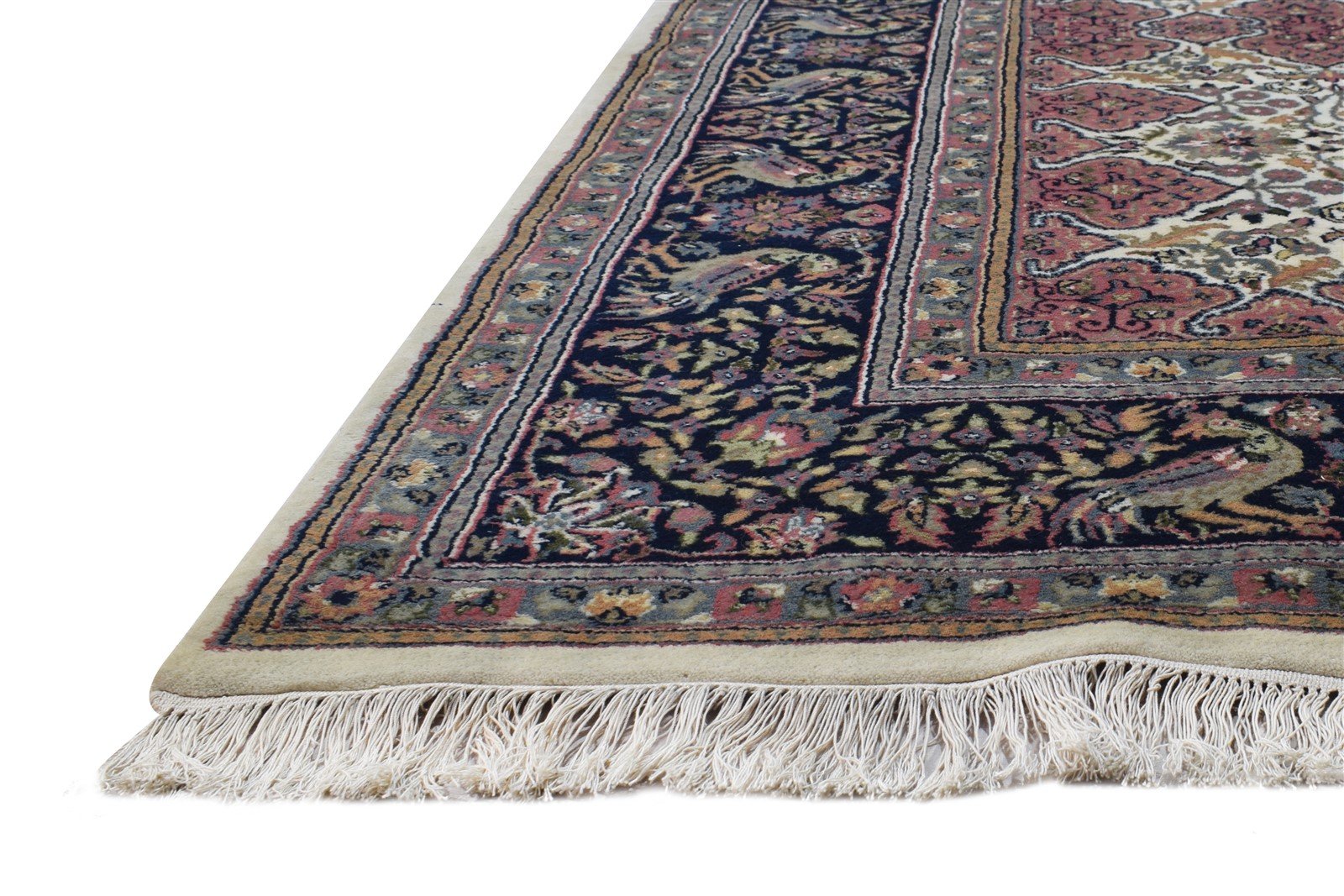 Wool Red Rug 7' X 10' Persian Hand Knotted Kashan Oriental Large Carpet 7864658526357