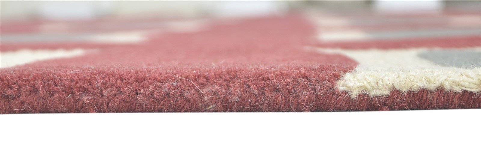 Wool Red Rug 8' X 10' Modern Hand Tufted Moroccan Geometric Large Carpet 7860687863957