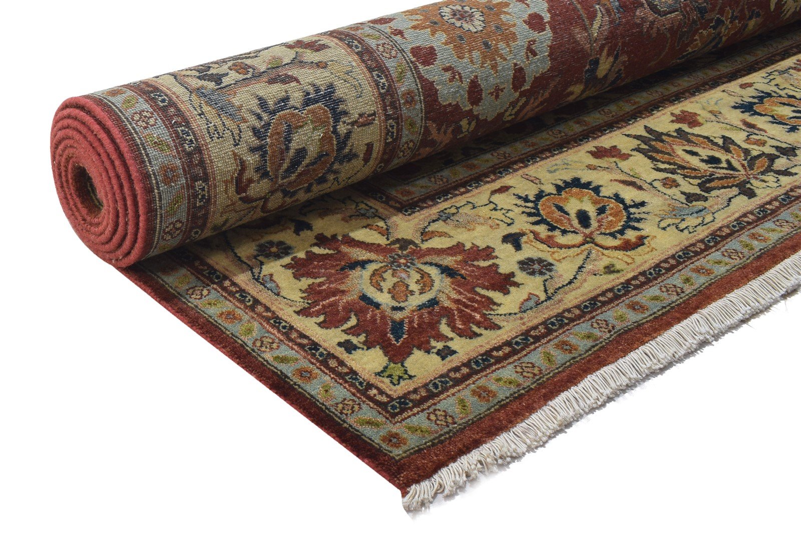 Wool Red Rug 8' X 10' Persien Hand Knotted Kashan Oriental Large Carpet 7864318328981