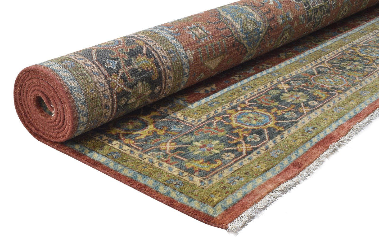 Wool Red Rug 9' X 12' Persian Hand Knotted Mughal Oriental Large Carpet 7864203247765