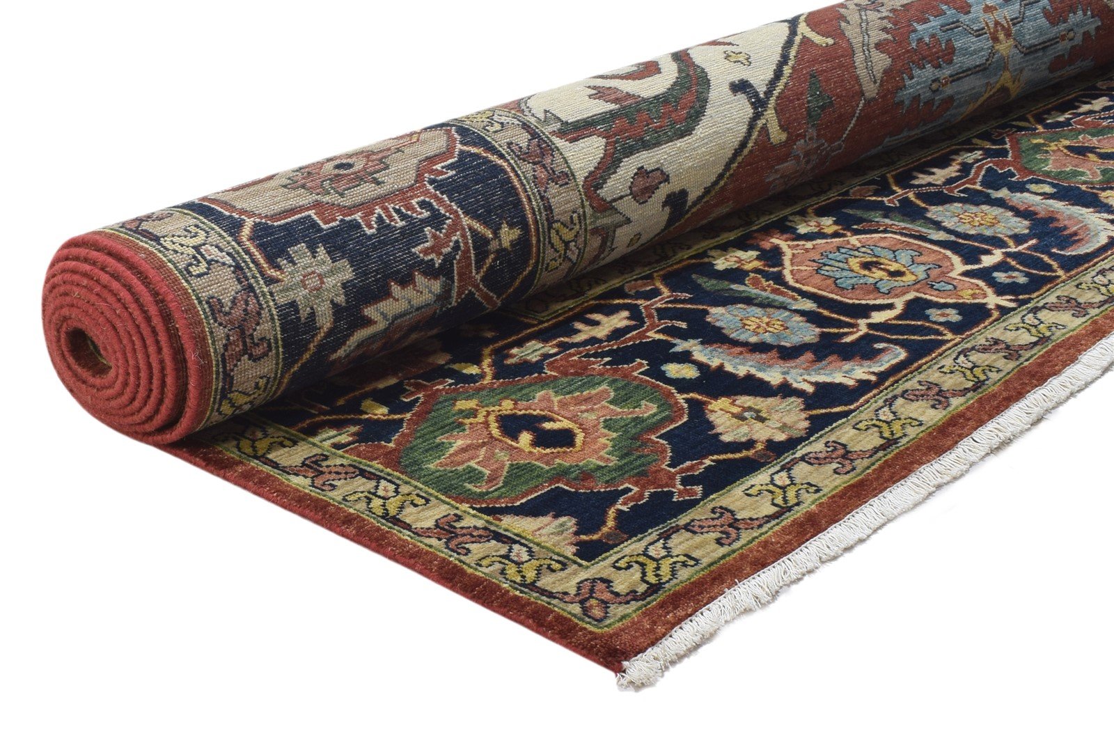Wool Red Rug 9' X 12' Persian Hand Knotted Serapi Oriental Large Carpet 7864201117845