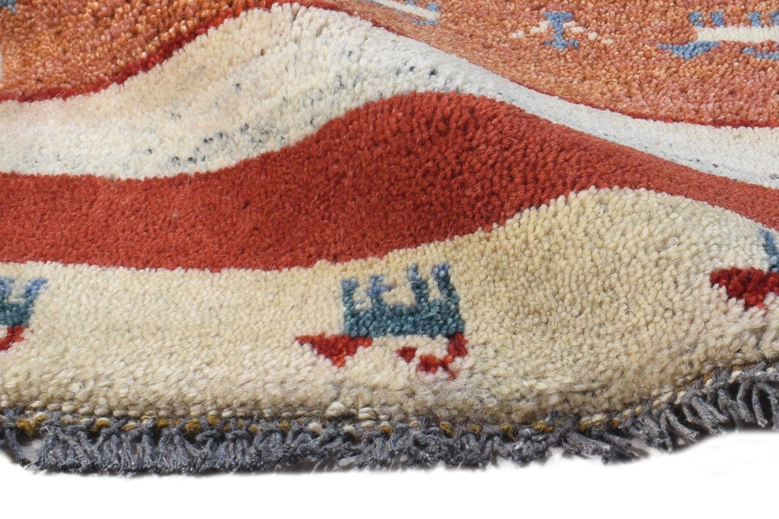 Wool Rust Rug 1' X 2' Southwestern Hand Knotted American Tribal Small Carpet 7865091260565