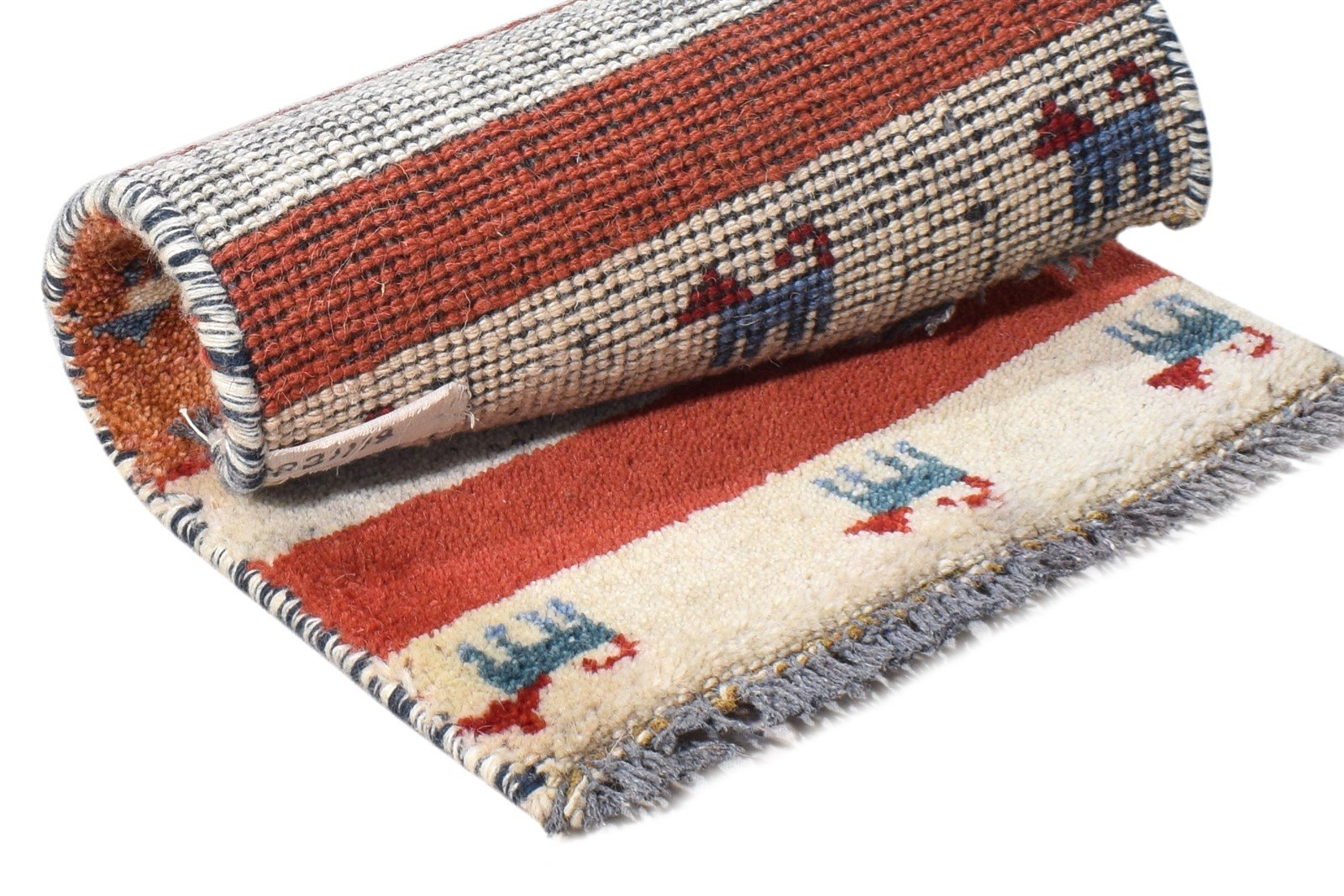 Wool Rust Rug 1' X 2' Southwestern Hand Knotted American Tribal Small Carpet 7865091260565