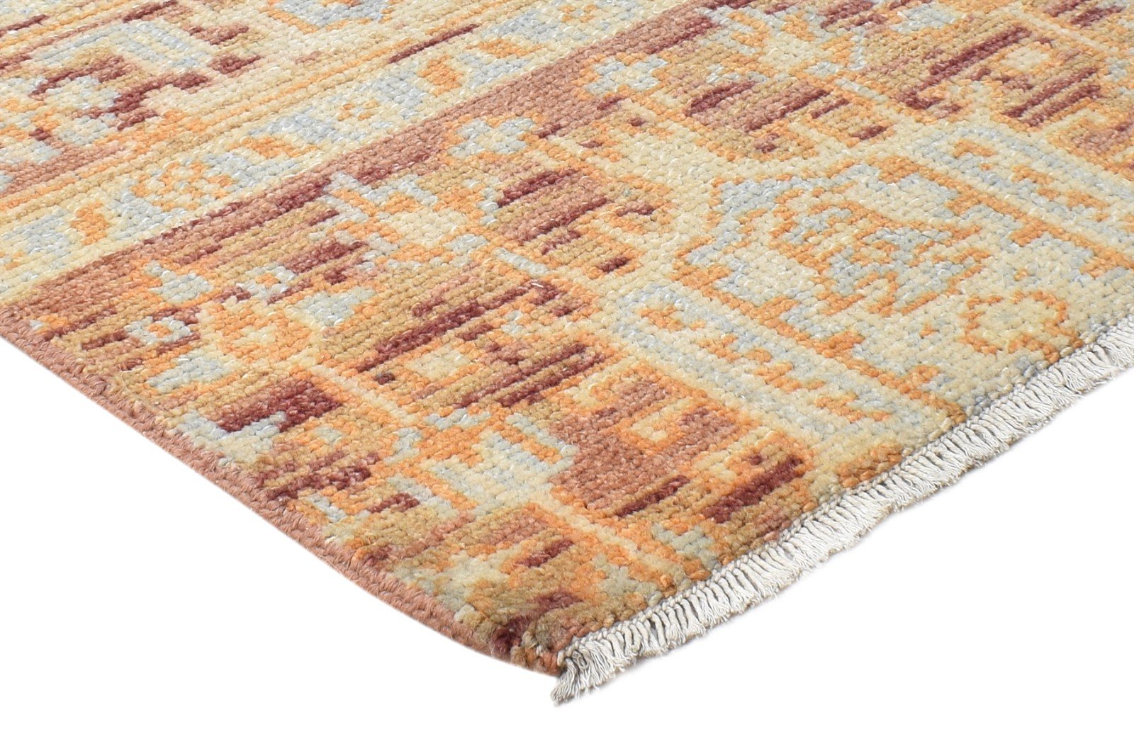 Wool Rust Rug 2' X 2' Persian Hand Knotted Kazak Oriental Small Carpet 7865152209045