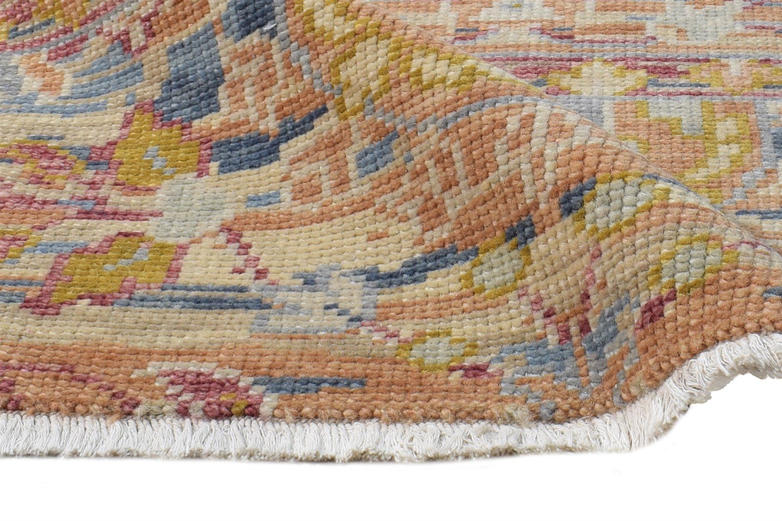 Wool Rust Rug 2' X 2' Persian Hand Knotted Oushak Oriental Small Carpet 7865151291541