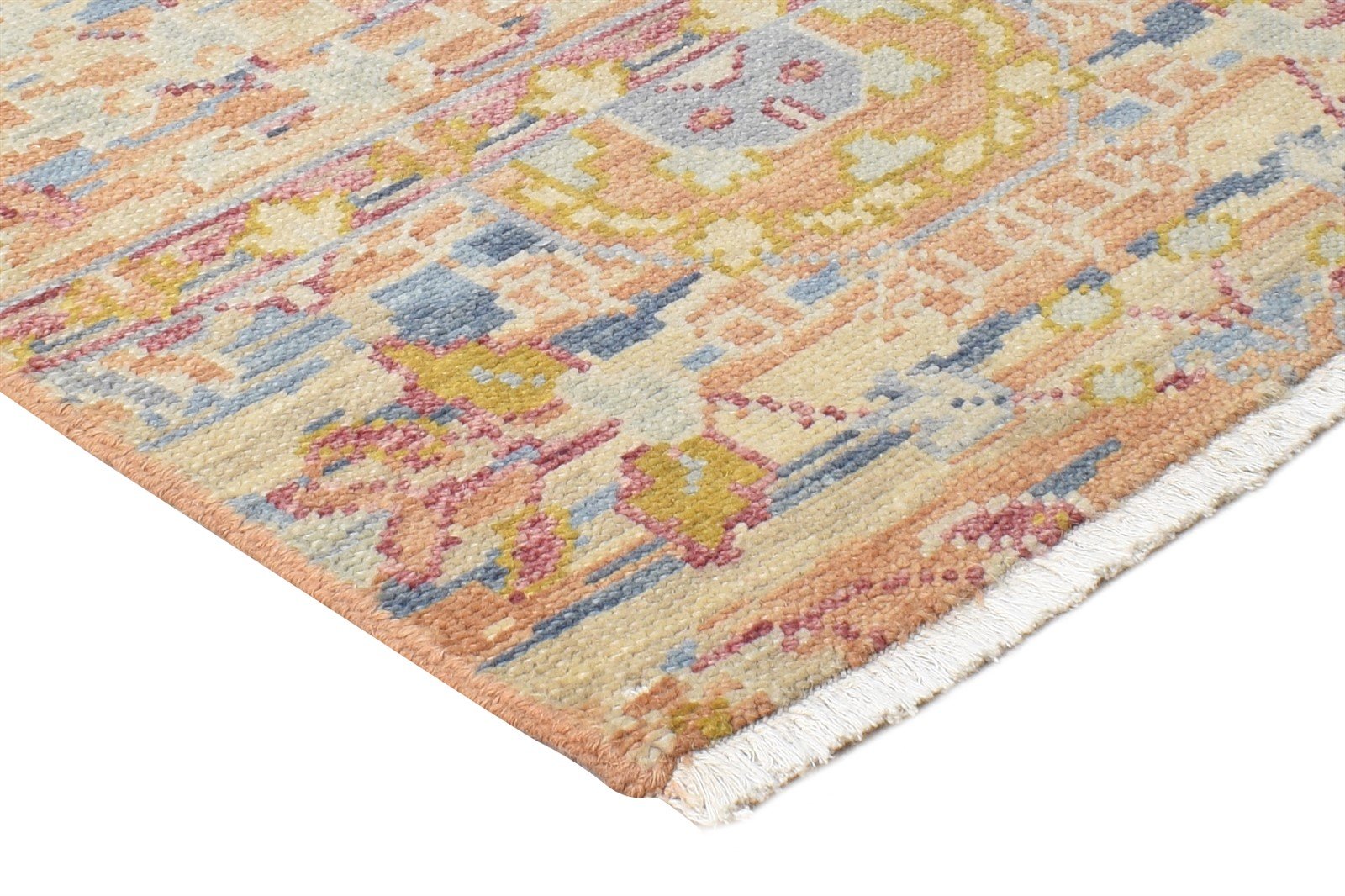 Wool Rust Rug 2' X 2' Persian Hand Knotted Oushak Oriental Small Carpet 7865151291541