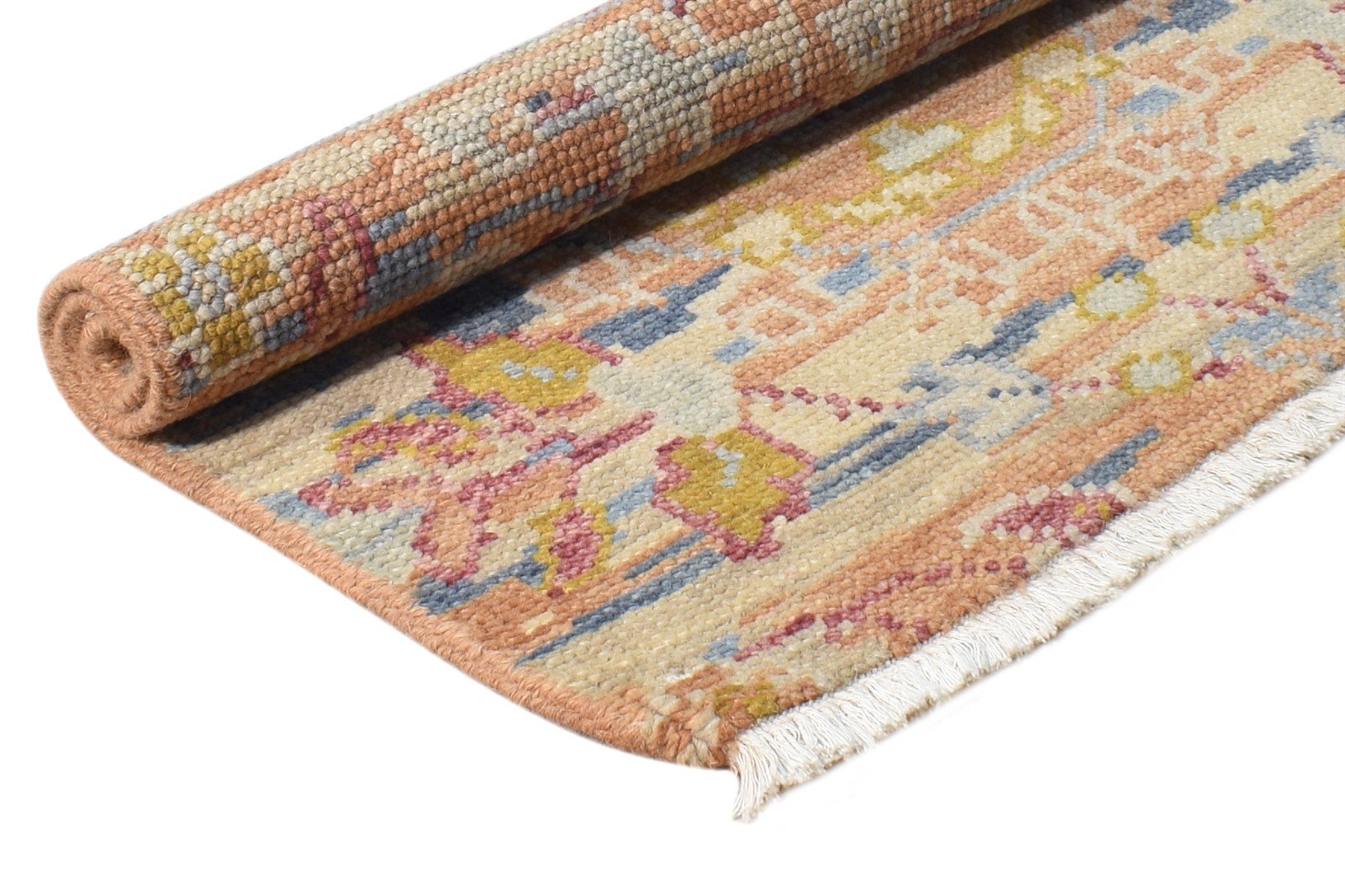 Wool Rust Rug 2' X 2' Persian Hand Knotted Oushak Oriental Small Carpet 7865151291541