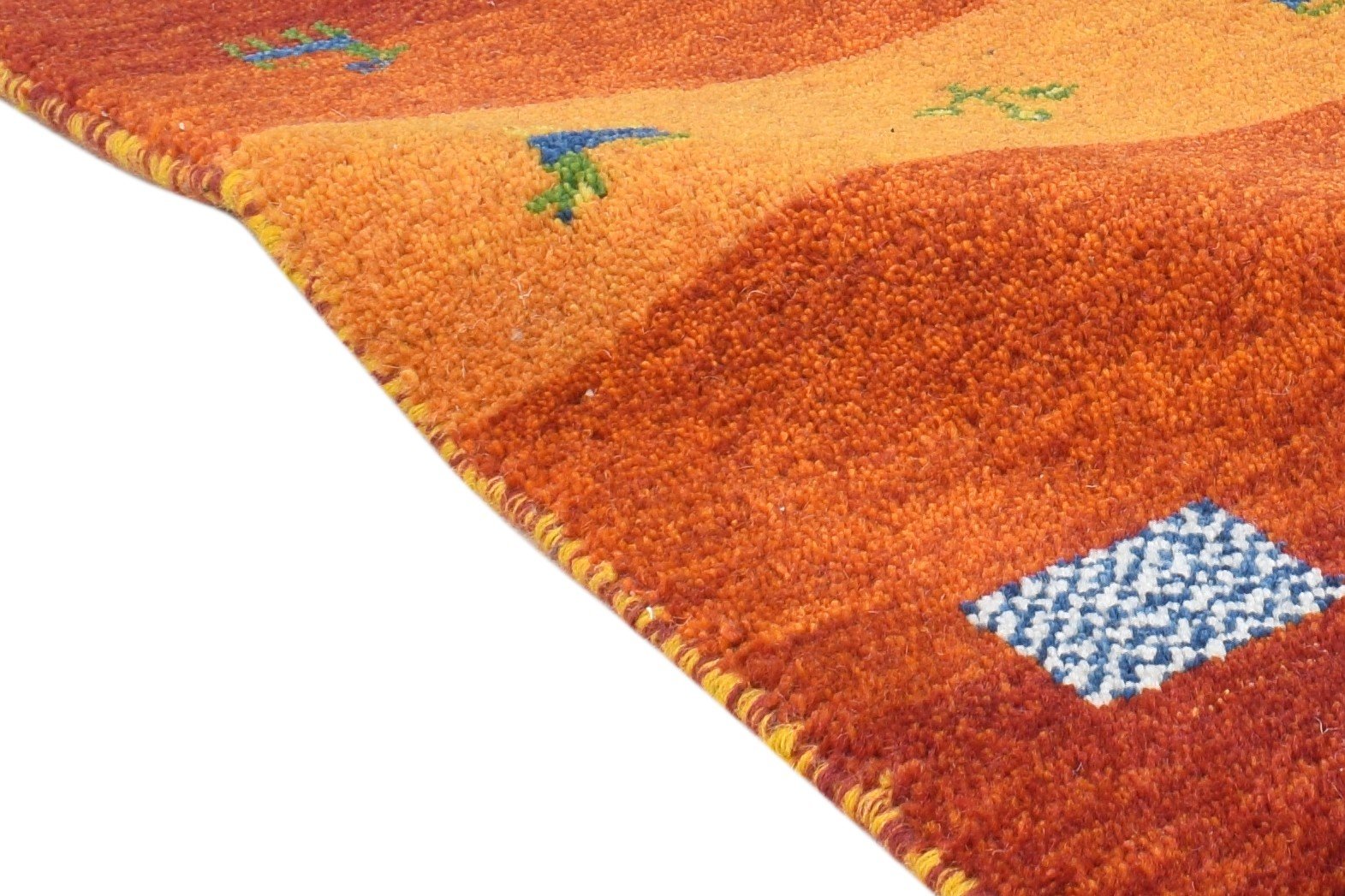 Wool Rust Rug 2' X 2' Southwestern Hand Knotted Gabbeh Tribal Small Carpet 7865102106773