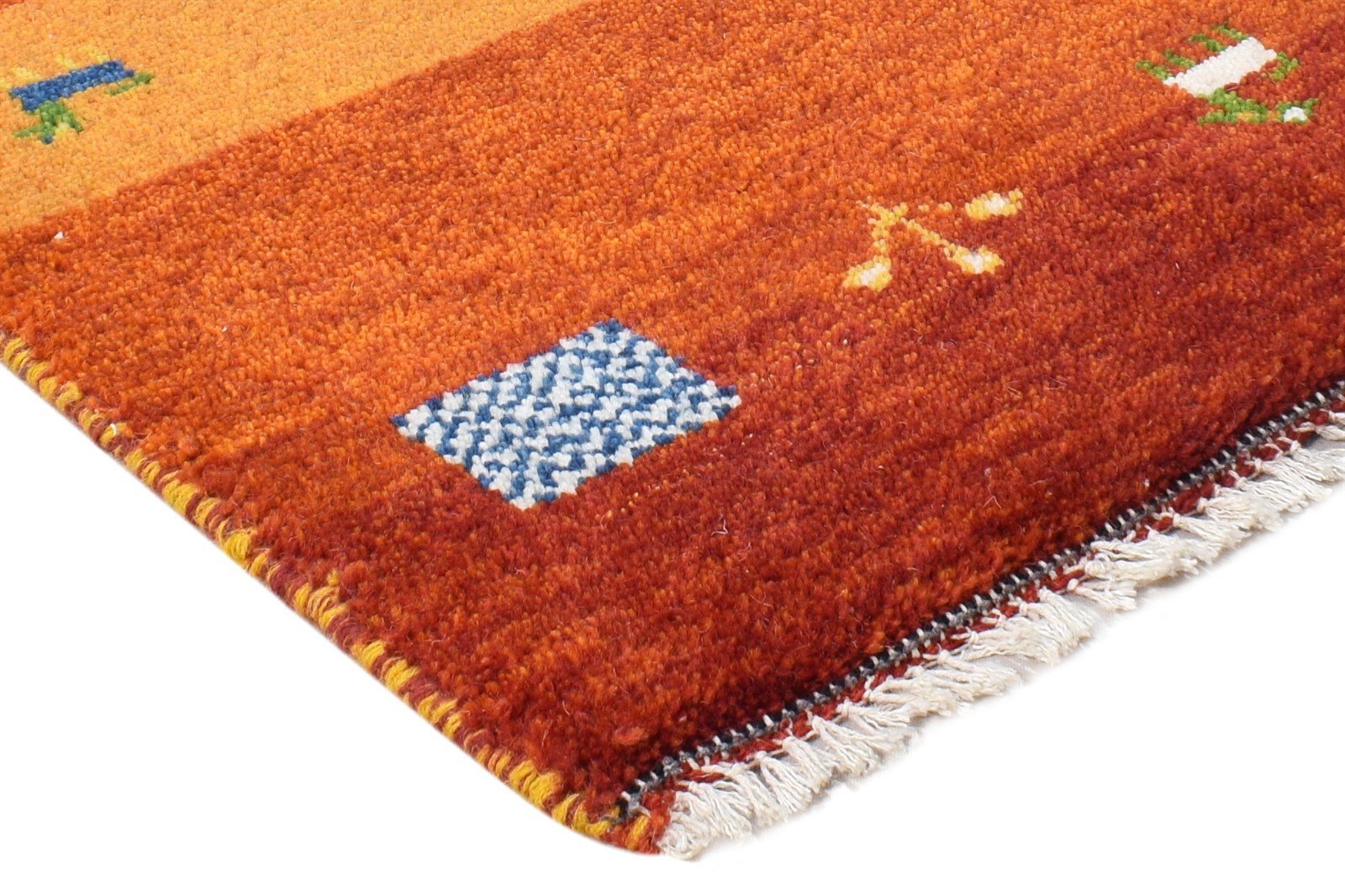 Wool Rust Rug 2' X 2' Southwestern Hand Knotted Gabbeh Tribal Small Carpet 7865102106773