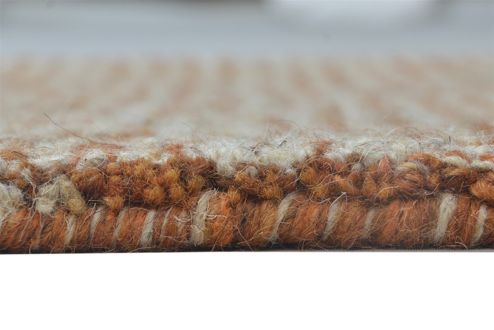 Wool Rust Rug 2' X 3' Modern Hand Tufted Scandinavian Solid Small Carpet 7864136040597