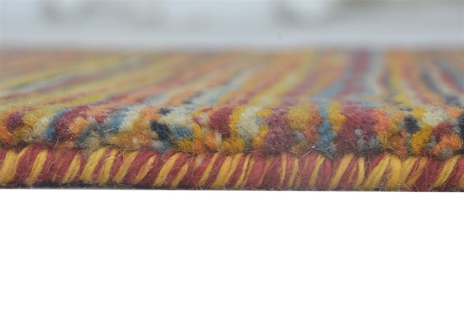 Gabriela Wool Rust Rug 2' X 4' Modern Hand Knotted Bohemian Striped 7864173592725
