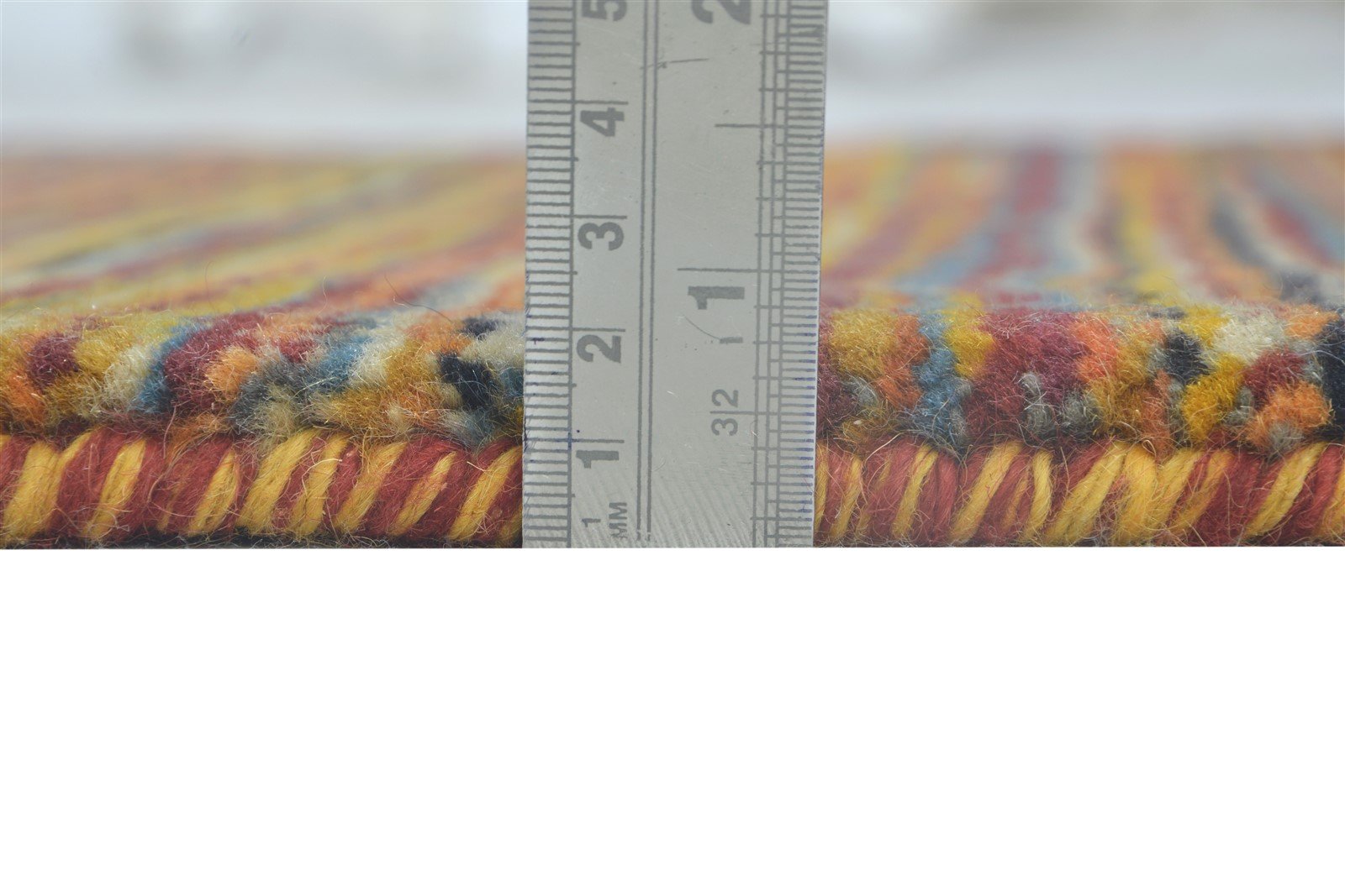 Gabriela Wool Rust Rug 2' X 4' Modern Hand Knotted Bohemian Striped 7864173592725