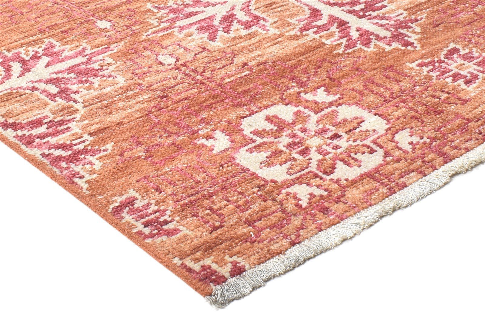 Wool Rust Rug 3' X 3' Persian Hand Knotted Moroccan Oriental Small Carpet 7864924012693